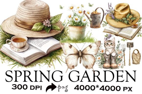 Download Spring Flower Garden Sublimation Clipart - Spring Collection