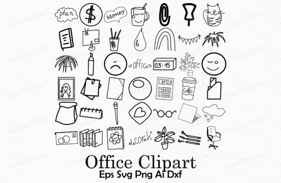 Download Hand-Drawn Office Supplies Clipart - Premium Resources
