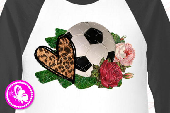 Download Soccer Heart Flowers Sublimate Transfers - Transfers Collection