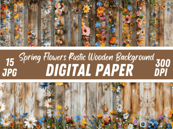 Download Spring Flowers Rustic Wooden Backgrounds - Spring Collection
