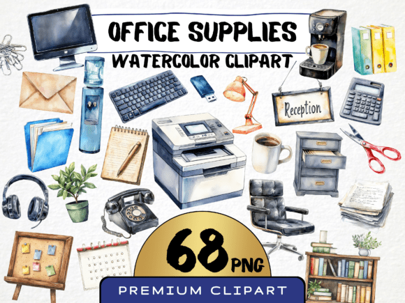 Download Office Supplies Clipart 68 Png - Office supplies Collection