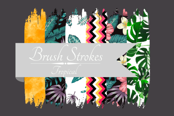 Download Tropical Sublimation Brush Strokes - Tropical sublimation Collection
