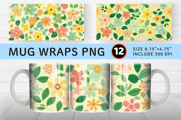 Download Spring Flower Mug Wrap Sublimation - Spring Collection