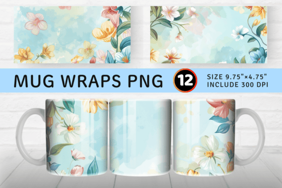 Download Spring Flower Mug Wrap Sublimation - Spring Collection